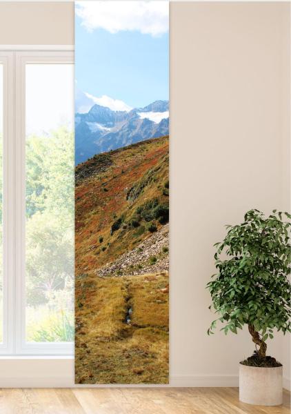 Farbenherbst in den Bergen, Flächenvorhang Einzel